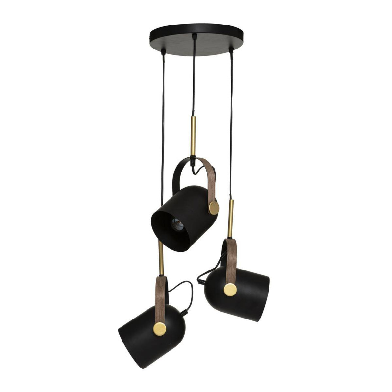Atmosphera Závěsná lampa, 3 světla, černá, 12 cm černá