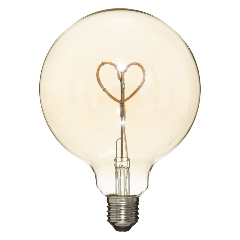 Atmosphera Designová žárovka HEART, LED, G125 béžová
