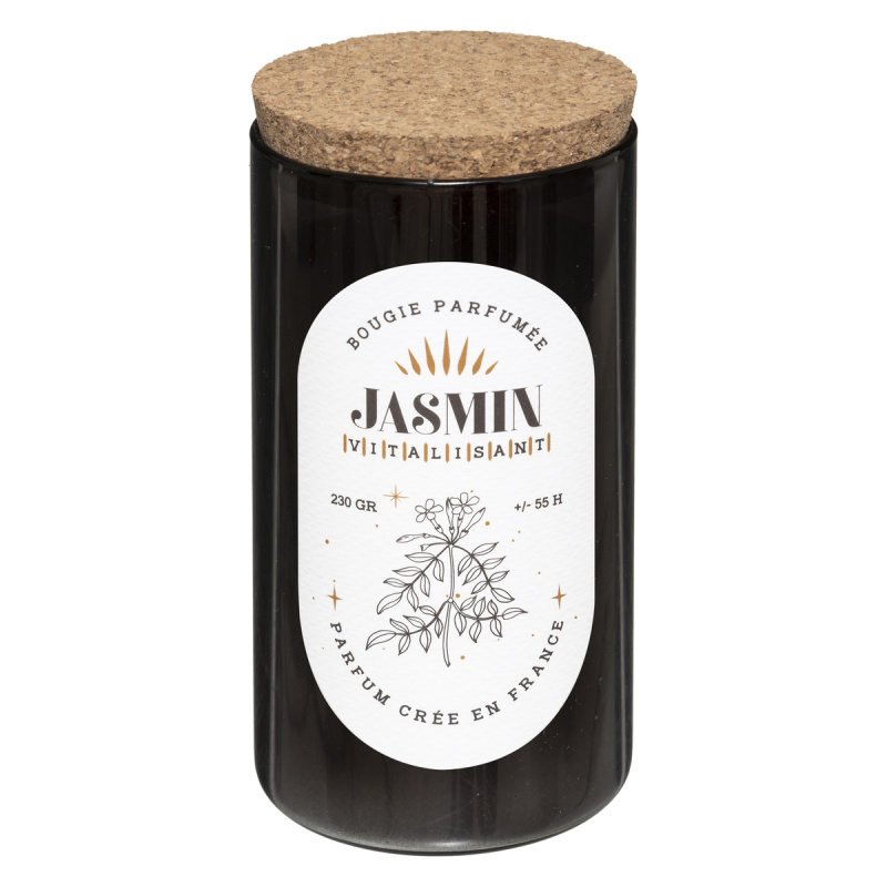 Atmosphera Vonná svíčka ve skle JASMÍN, 230 g černá