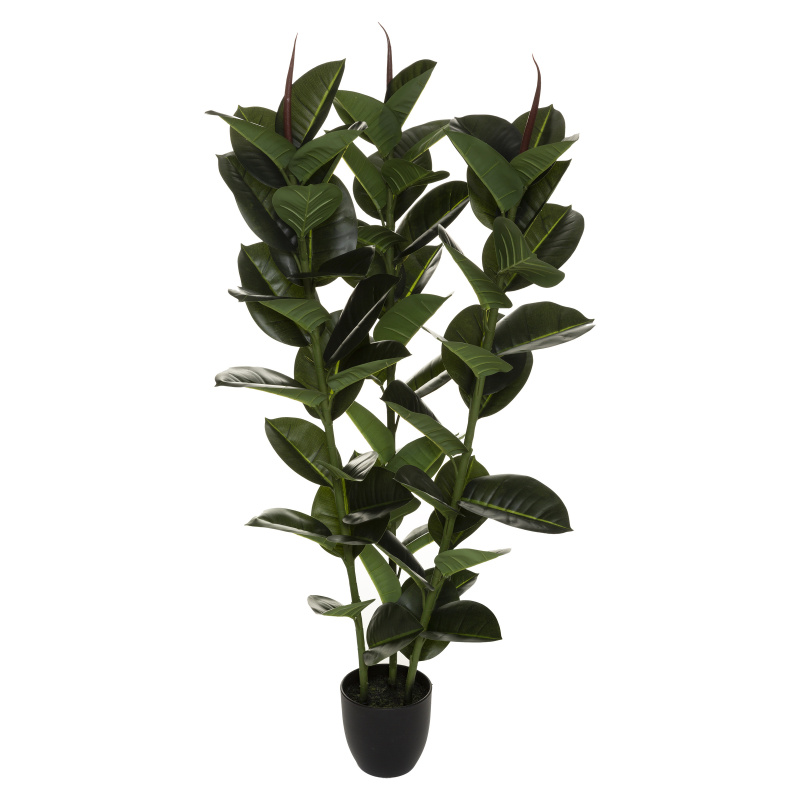 Atmosphera Umělý fíkus elastica v květináči, Ø 40 × 120 cm zelený