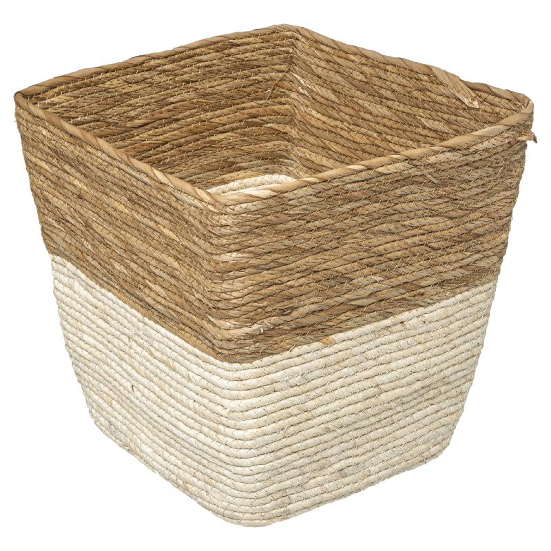 5five Simply Smart Obal na květináč, úložný koš BIO, 31 x 31 cm, z mořské trávy béžová