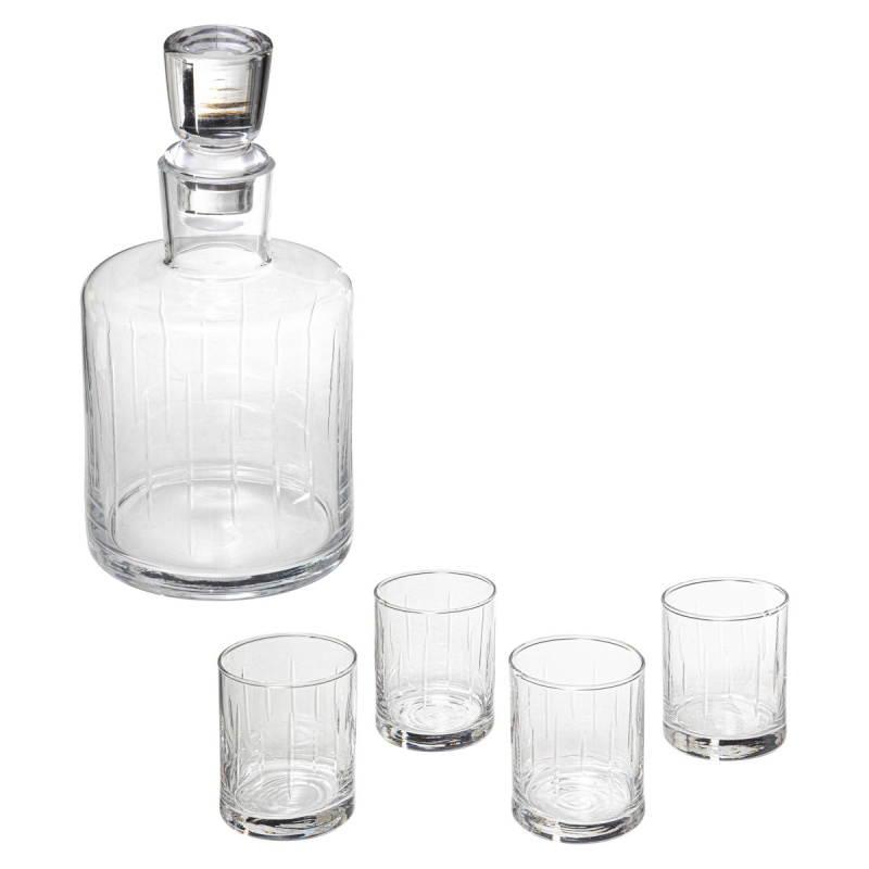 Secret de Gourmet Karafa na whisky + 4 sklenice, 350 ml transparentní