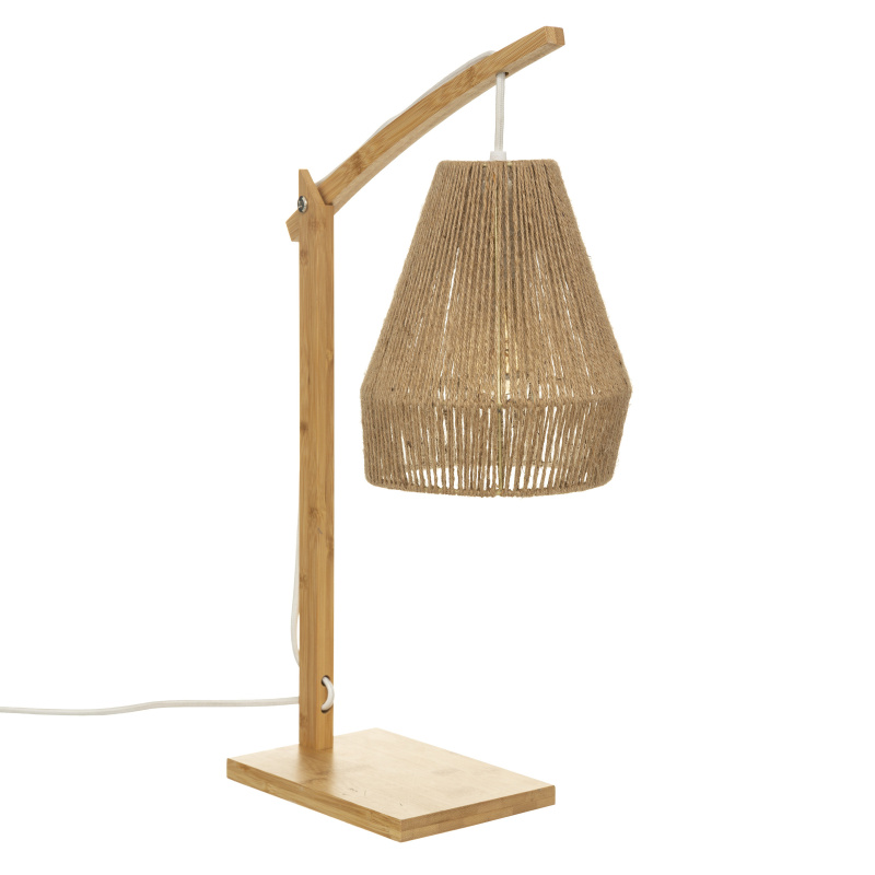 Atmosphera Stolní lampa PALM, bambusová, 55 cm béžová