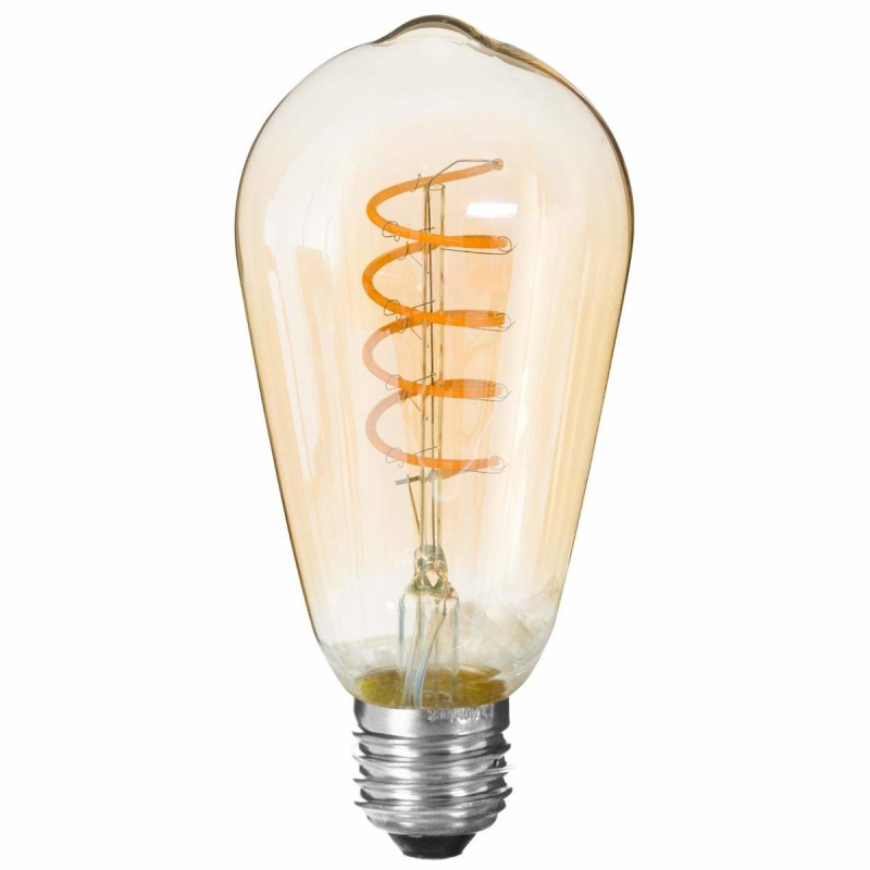 Atmosphera Dekorativní LED žárovka v oranžové barvě, úspora energie, ST64 4W béžová