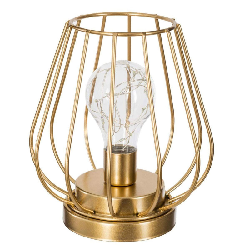 Atmosphera LED lampa s dekorativní žárovkou, 17 cm, zlatá zlatá