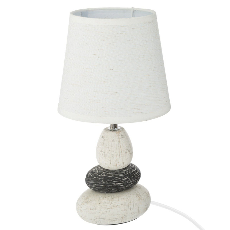 Atmosphera Stolní lampa se stínítkem, O 18 x 33 cm, bílá bílá