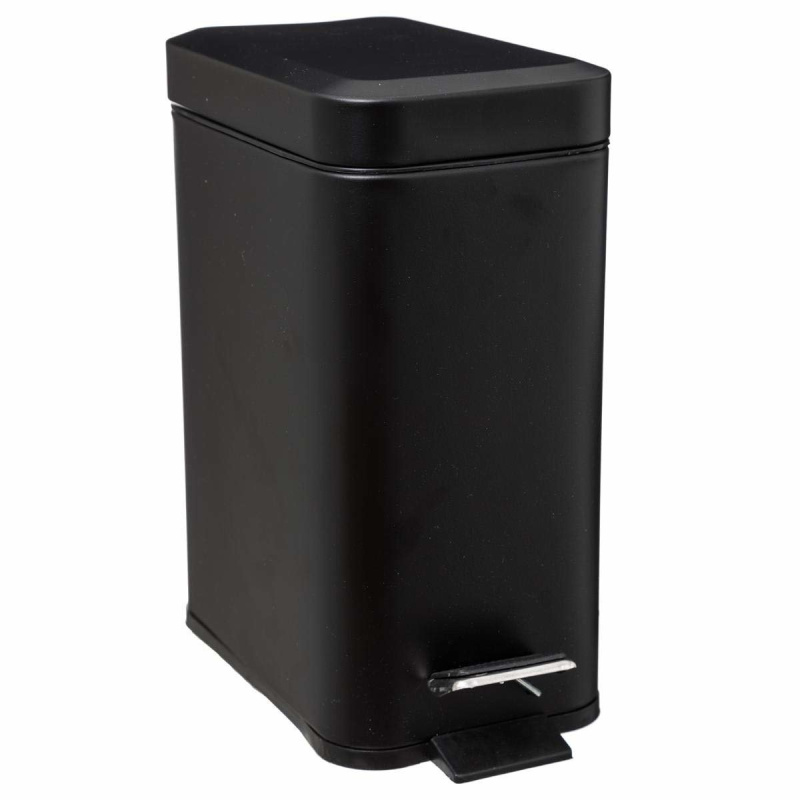 5five Simply Smart Odpadkový koš do koupelny, černý, 5L černá