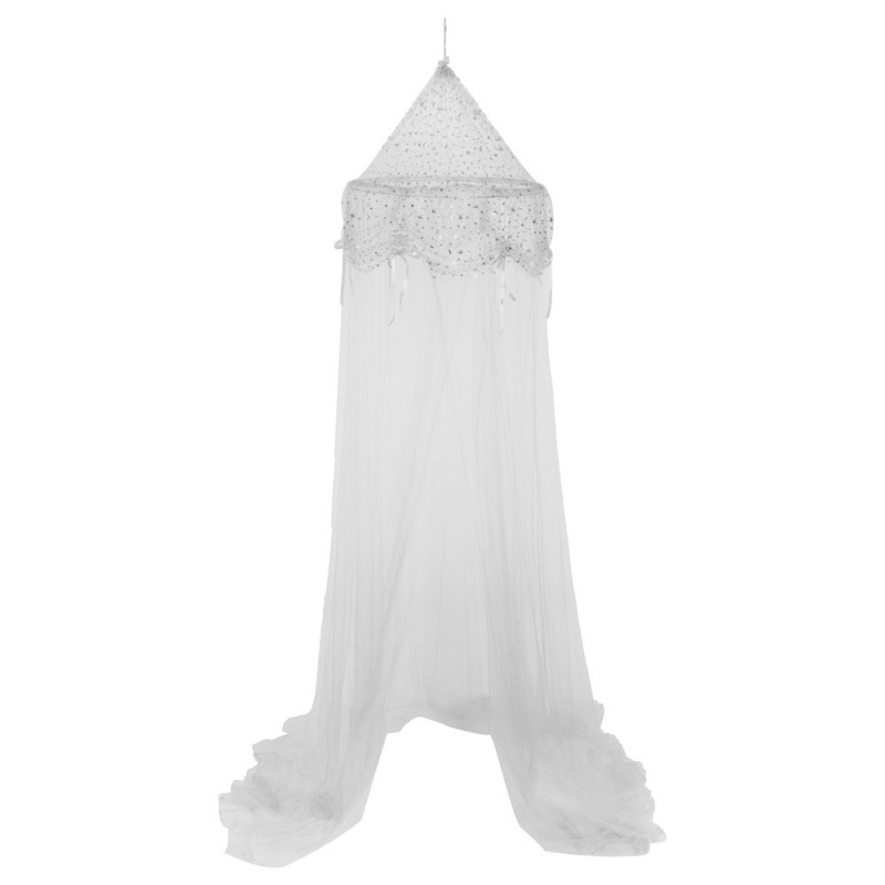 Atmosphera for kids Baldachýn nad dětskou postýlku, šedá barva, Ø 250 cm 127182A šedá