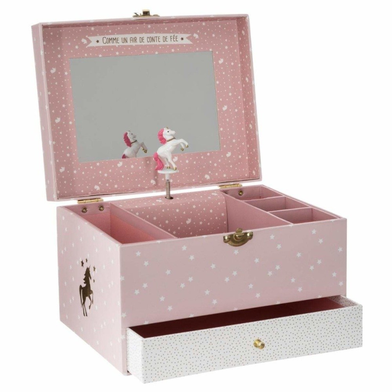 Atmosphera for kids DekorStyle Hrací skříňka Unicorn růžová 158544 růžová