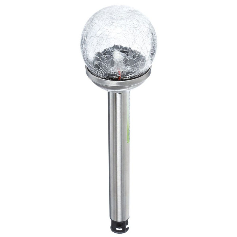ProGarden Solární skleněná lampa LED do zahrady, 6x35 cm 164208 stříbrná