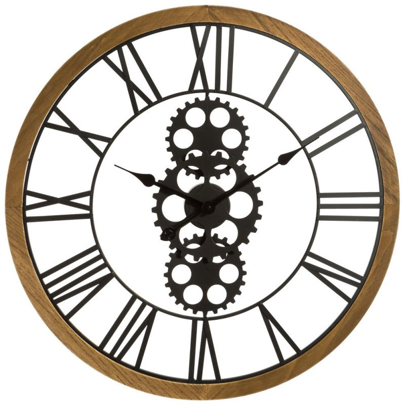 Atmosphera Nástěnné hodiny s viditelným mechanismem, Ø 70 cm 162314 černá