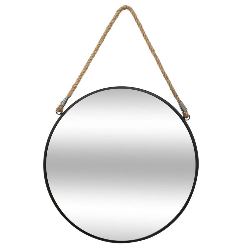 Atmosphera Dekorativní zrcátko závěsné, kulaté, průměr 55 cm černá