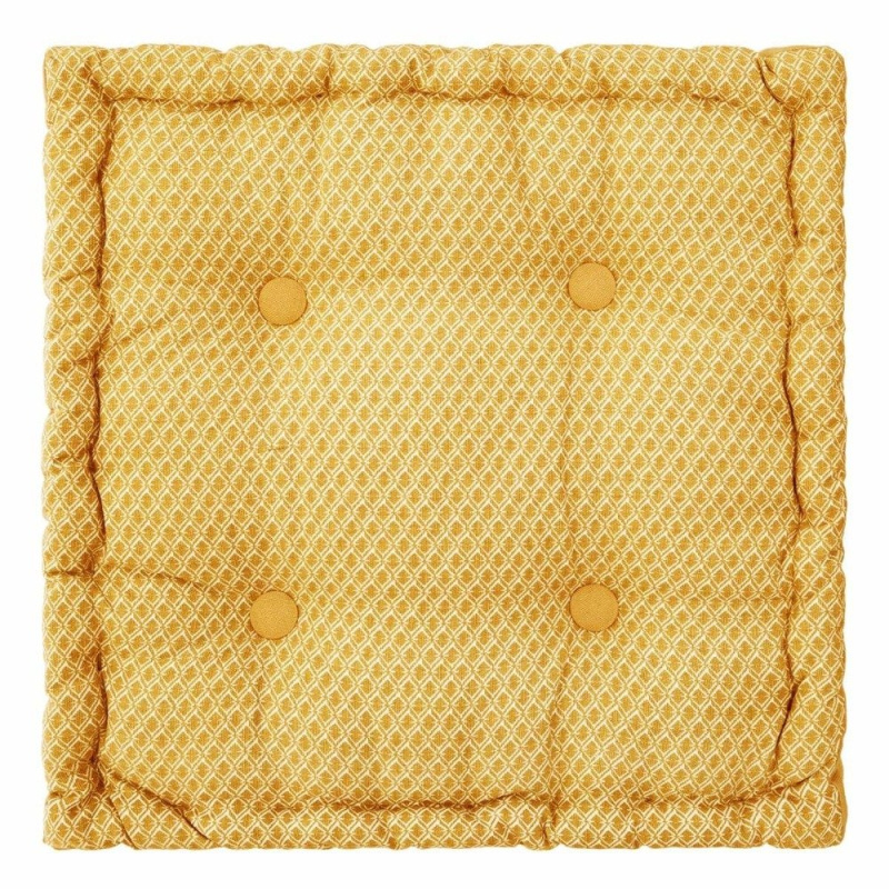 Atmosphera Elegantní čtvercový podlahový polštář OTTO v okrové barvě 163963R žlutá