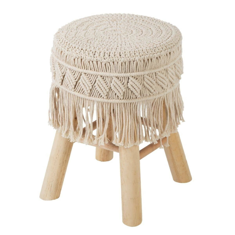 Atmosphera Stolička Boho se sedákem, výška 42 cm, béžová béžová