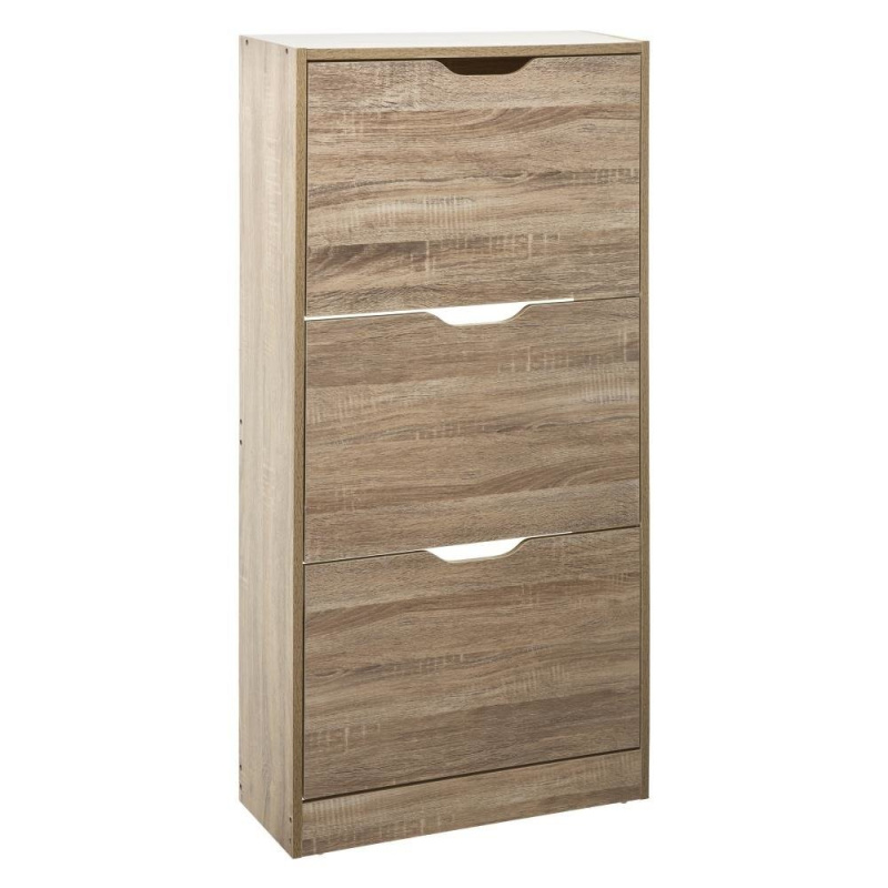 5five Simply Smart Dřevěná komoda na boty, 60x24x118 cm, přírodní barva hnědý