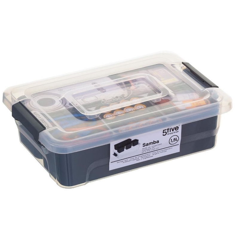 5five Simply Smart SAMBA drobný organizér, 1,5l, plast vícebarevná
