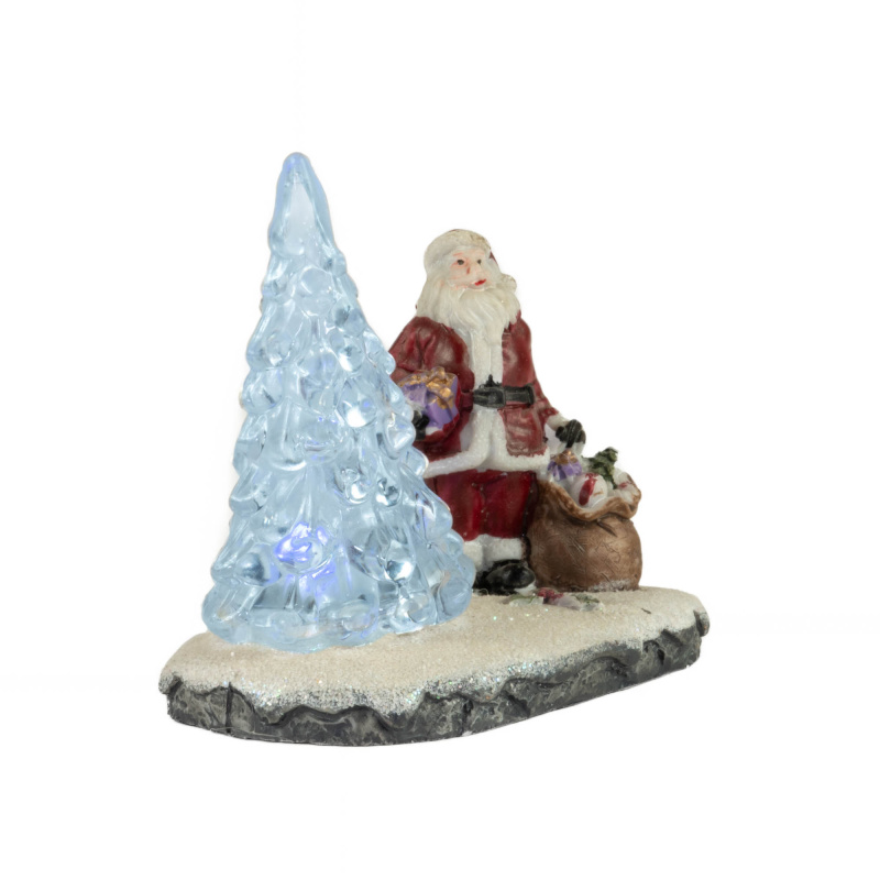 Fééric Lights and Christmas Vánoční ozdoba LED, Mikuláš se stromečkem vícebarevná