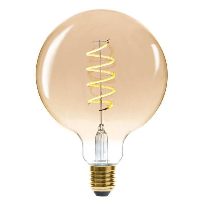 Atmosphera Dekorativní žárovka LED SOFT AMBER, G125 4W, barva šedá zlatá