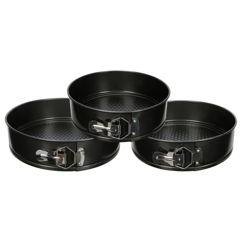 Secret de Gourmet Formy na pečení, 3 ks, O 26 cm černá
