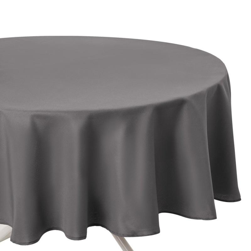 Atmosphera Ubrus kulatý v šedé barvě, 180 cm 103901B antracitová