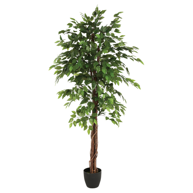 Atmosphera Vysoký umělý fíkus s květináčem, výška 180 cm zelený