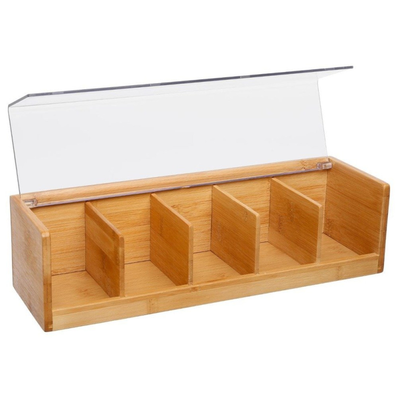Secret de Gourmet Bambusová krabička na čaj, 36x11x10 cm 111635 hnědá