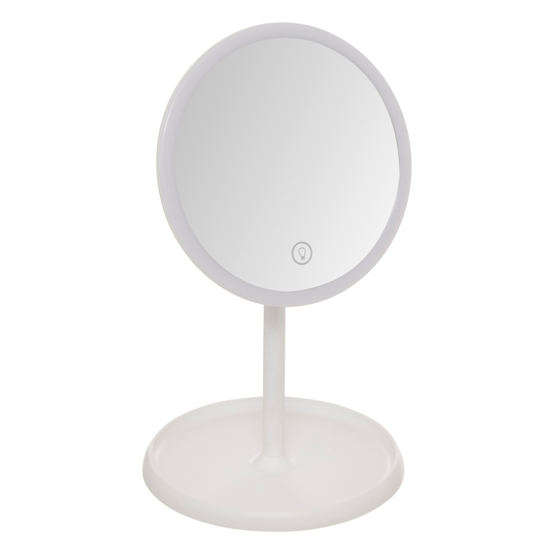 5five Simply Smart Kosmetické zrcátko LED LUMI, Ø 16,8 cm bílý