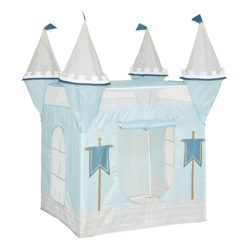 Atmosphera for kids Dětský stan hrad CASTLE, 130 x 78 x 78 cm modrý