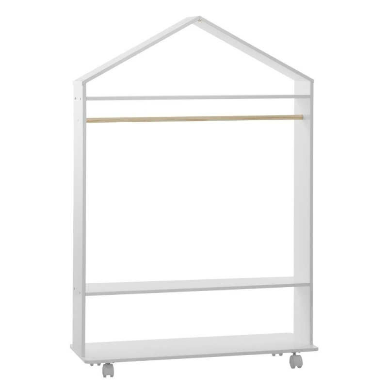 Atmosphera for kids Mobilní šatní skříň SWAGGY, 80x36x120 cm bílá