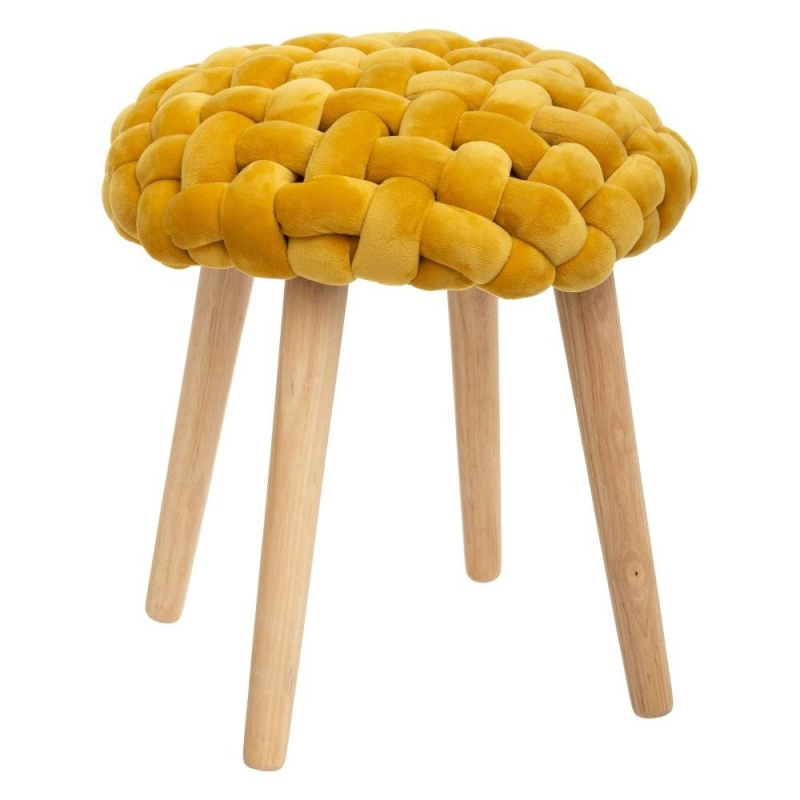 Atmosphera Stolička Cosy s kostkovaným sedadlem, 43 cm, žlutá žlutá