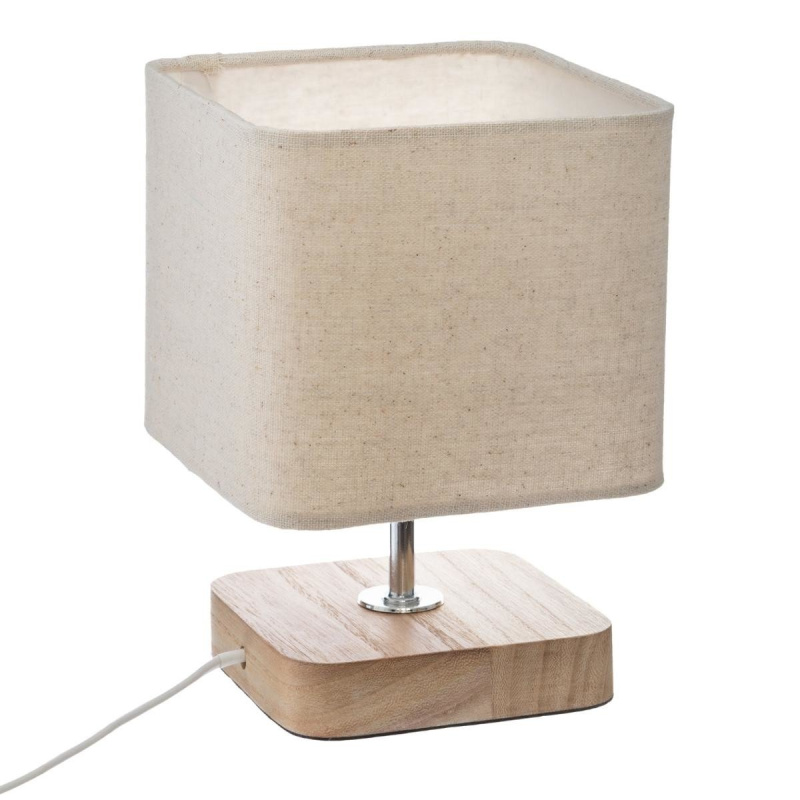 Atmosphera Stolní lampa se čtvercovým odstínem, béžová, 24 cm béžová
