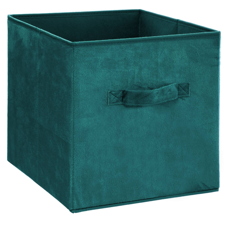 5five Simply Smart Úložný box, velurový, zelený, 31 cm zelená