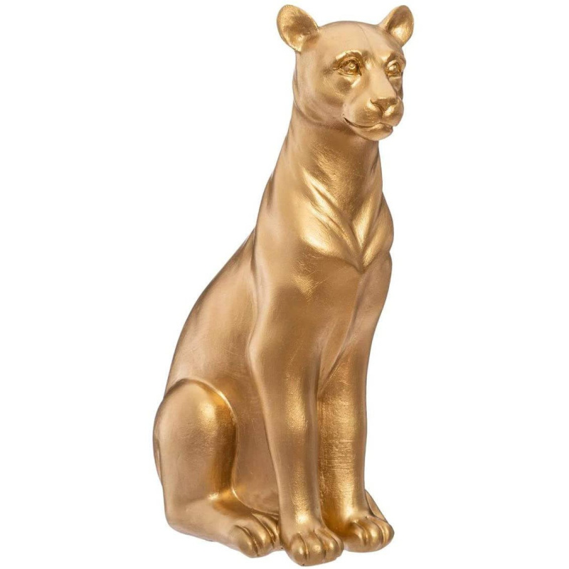 Atmosphera Zlatá figurka pantera, polyresin, výška 23 cm zlatá
