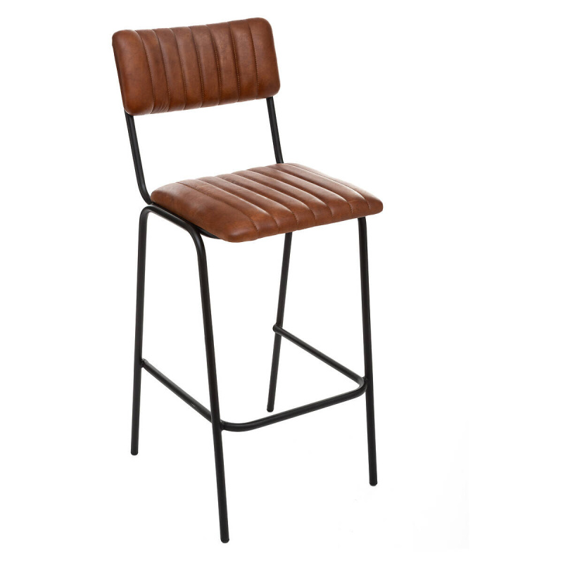 Atmosphera Barová židle DARIO, kožená, výš, 102,5 cm hnědý