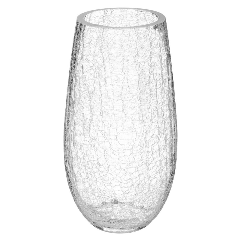 Atmosphera váza s rozbitým skleněným motivem, průměr 14 cm transparentní