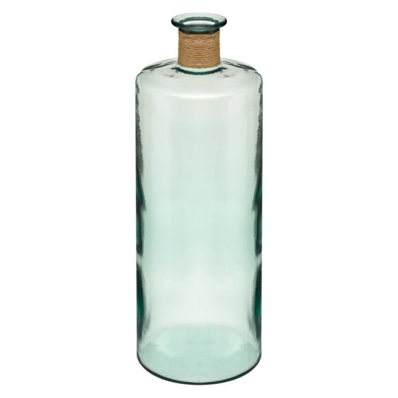 Atmosphera váza z recyklovaného skla, 75 cm, zelená zelený