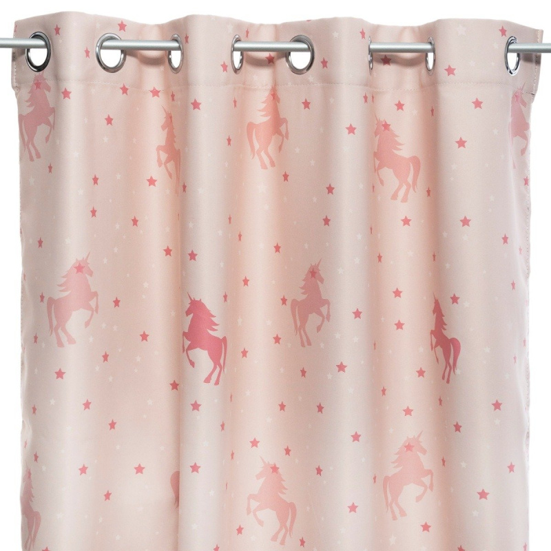 Atmosphera for kids Dětský závěs UNICORN, 140 x 250, růzový růžová