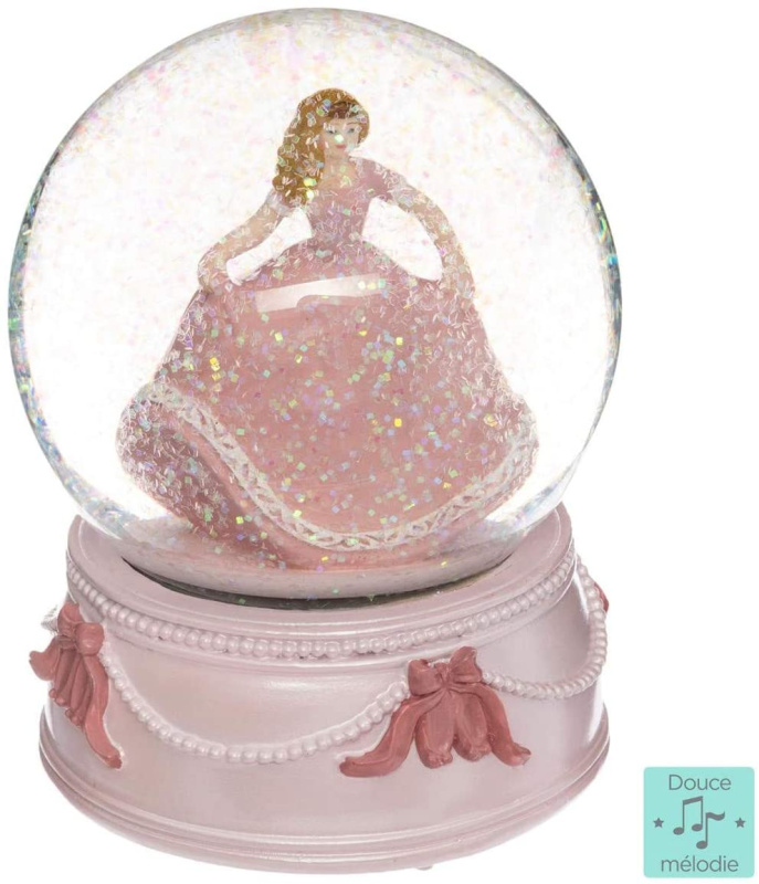 Atmosphera for kids Sněhová koule s princeznou, růžová růžová