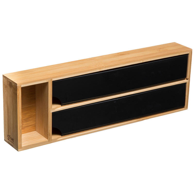 5five Simply Smart Kuchyňský organizér na fólie a pečicí papír BLACK BAMBOU hnědý