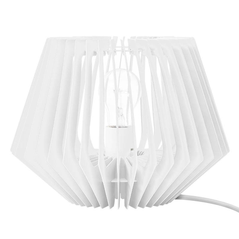 Atmosphera Stolní lampa s dekorativní žárovkou, 21 cm, bílá bílý