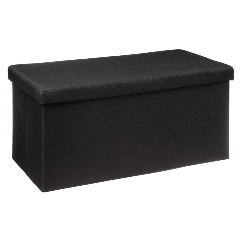 Atmosphera Pouf na sedadlo s úložným prostorem, velká, černá barva černá