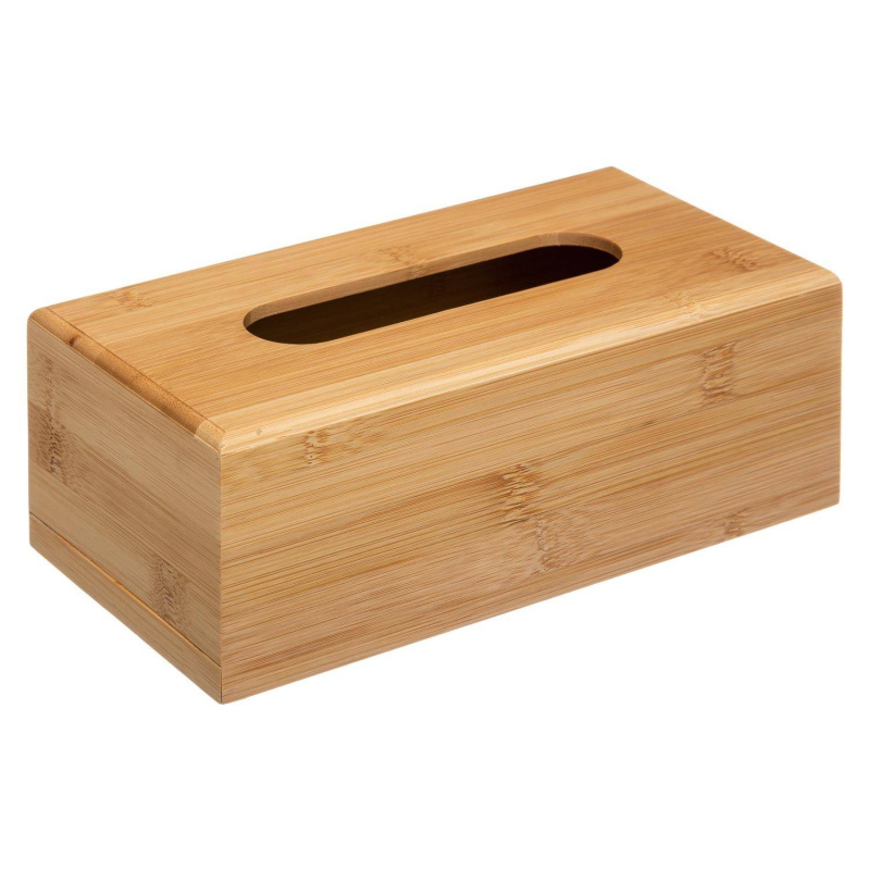 5five Simply Smart Krabička na kapesníky, bambus, 25 x 13 x 8,5 cm hnědá