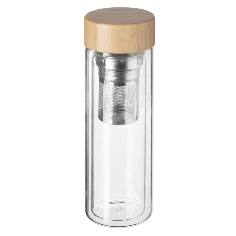 Secret de Gourmet Čajovar, sklo a bambus, 400 ml transparentní