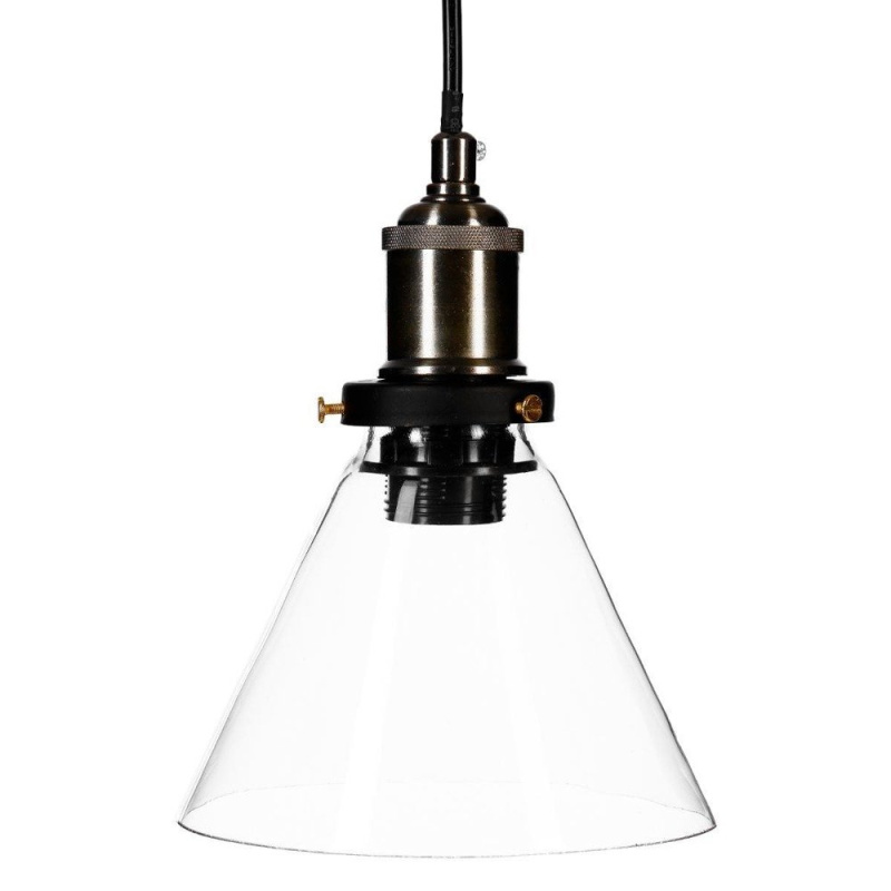 Atmosphera Stropní svítidlo, lampa, kovové svítidlo, svítidlo s průhledným odstínem, 18 x 23 cm 145116 transparentní