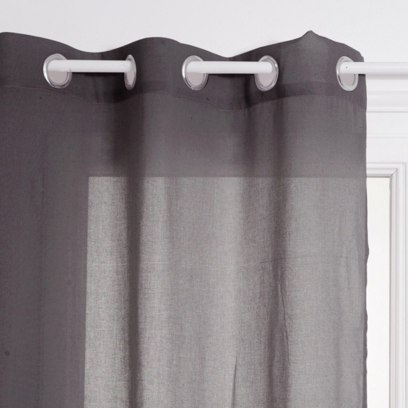 Atmosphera Okenní opona Polyester Okenní dekorace 140 x 240 cm Šedá šedá