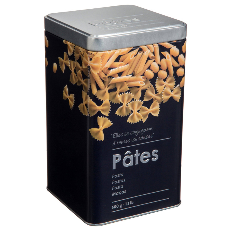 5five Simply Smart Nádoba na těstoviny, 500 g, kovová, černá černá