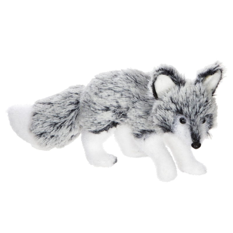 Atmosphera Figurka polární lišky, 22,5 cm šedá