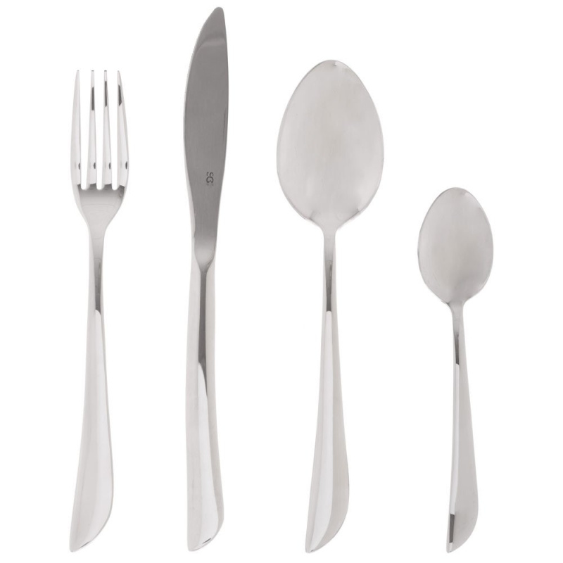 Secret de Gourmet Kuchyňské příbory z nerezové oceli pro 6 osob, 27,5x17 cm stříbrná