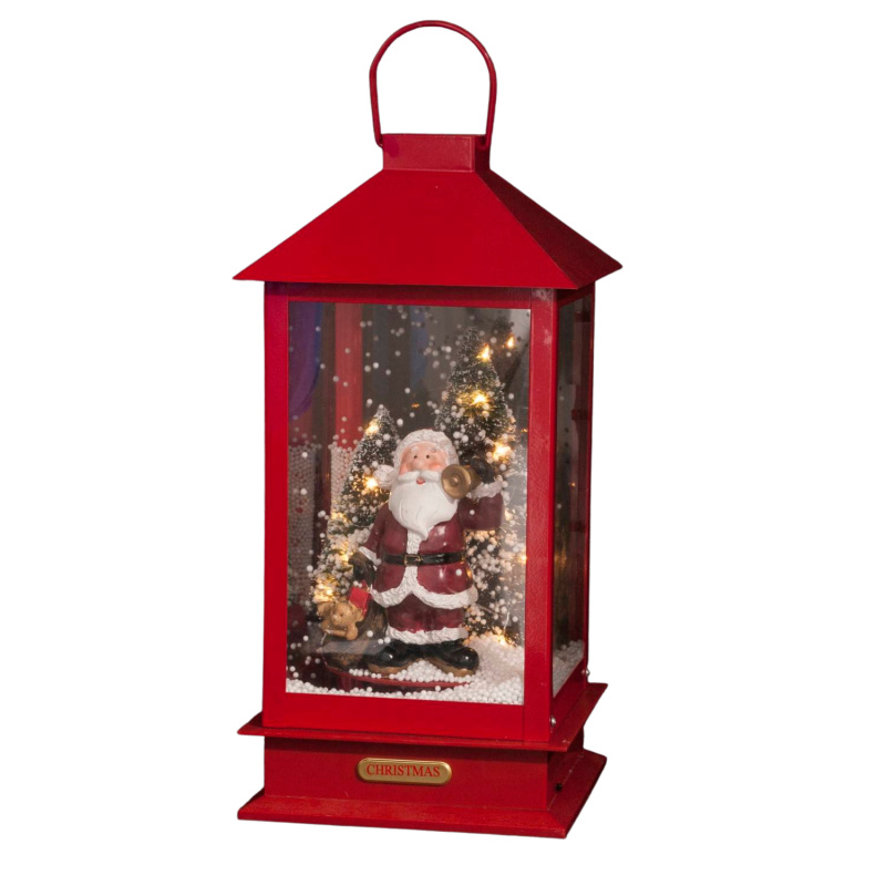Fééric Lights and Christmas Lucerna Santa Claus, LED podsvíceni, 38 cm vícebarevná
