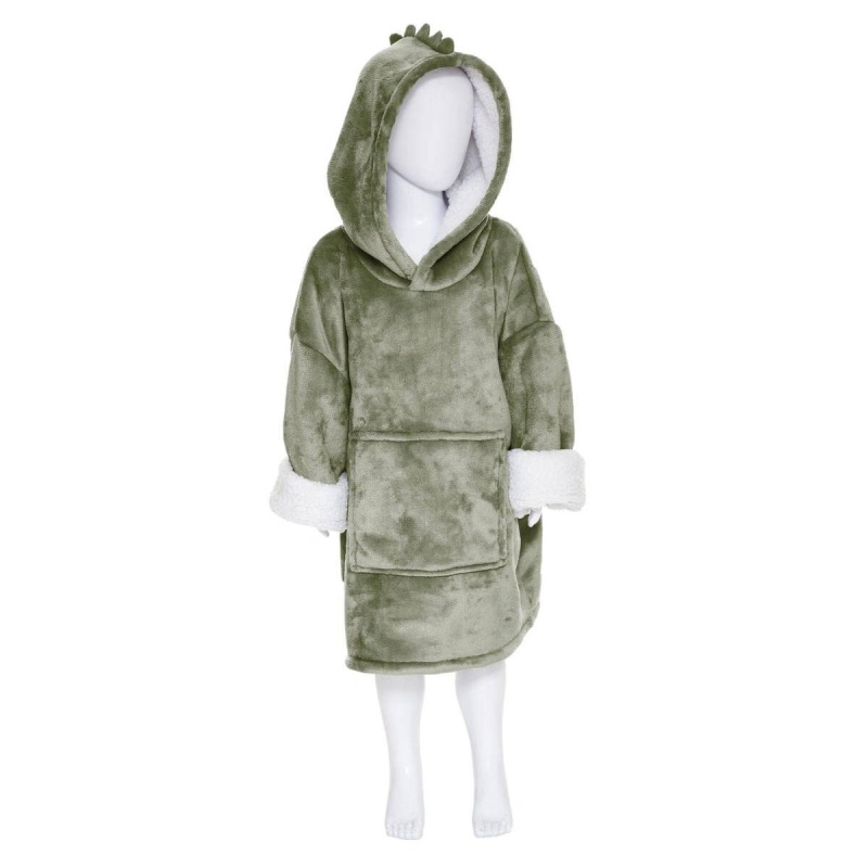 Atmosphera for kids Dětská deka s kapucí, zelená zelená